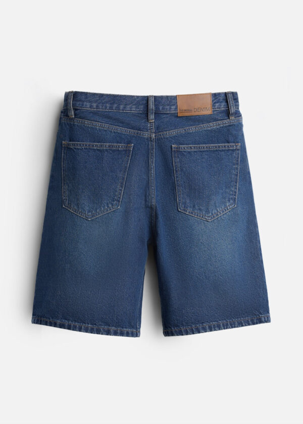 Quần Đùi Jeans Ống Suông Phủ Gối Durabletex™ Cotton Thoáng Mát Dằn Đáy Chống Rách Phom Rộng F4 - The Original 069 Xanh Jean Nhạt