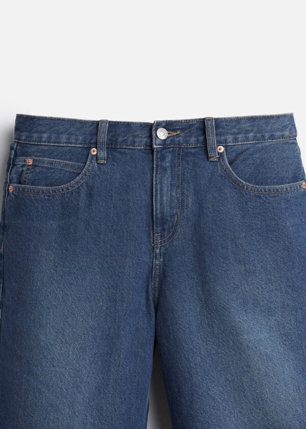 Quần Đùi Jeans Ống Suông Phủ Gối Durabletex™ Cotton Thoáng Mát Dằn Đáy Chống Rách Phom Rộng F4 - The Original 069 Xanh Jean Nhạt
