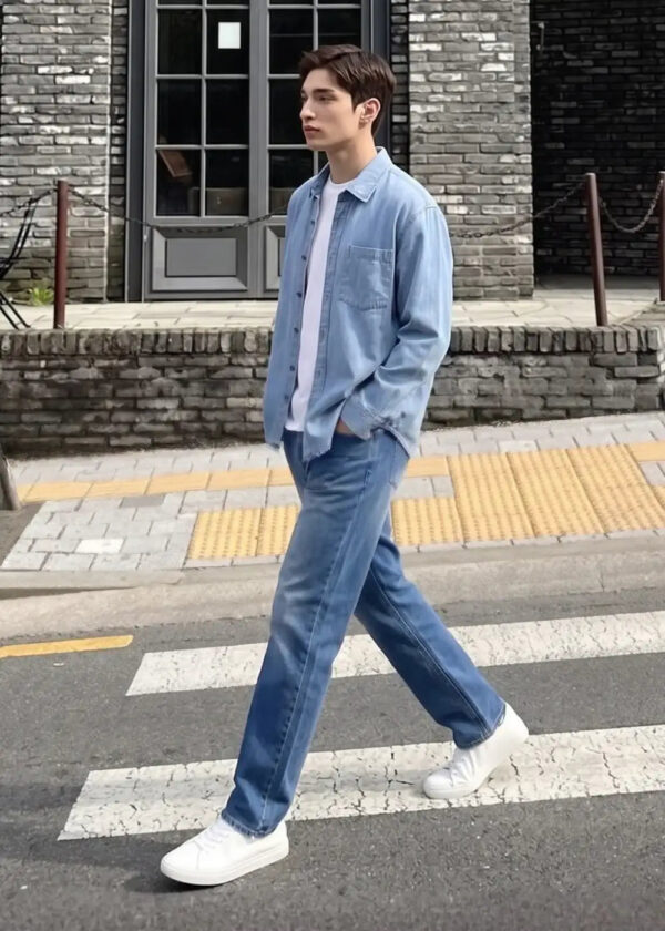 Quần Jeans Ống Đứng Cloudtouch™ 10Oz Bề Mặt Êm Ái Giữ Phom Chống Bùng Gối Phom Vừa F3 - The Original 057 Xanh Dương Đậm