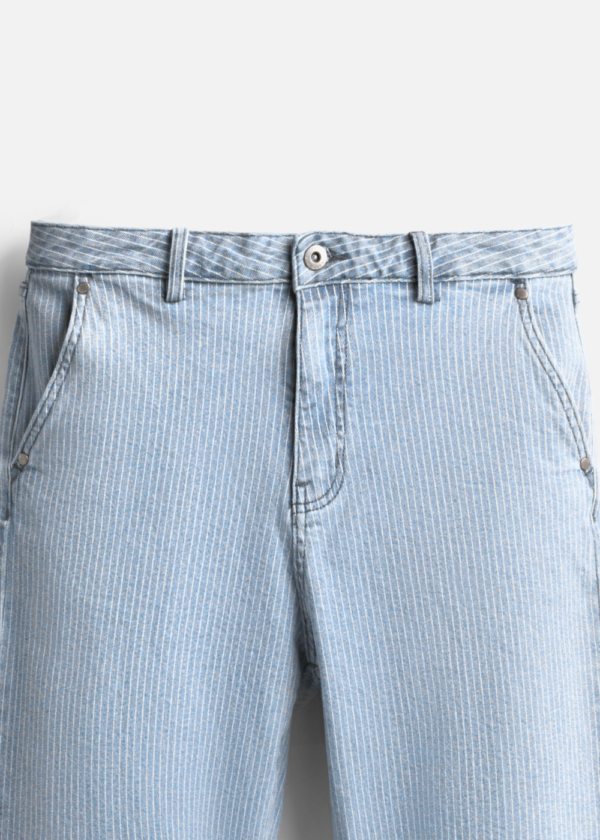 Quần Jeans Ống Suông Loose Fit Durabletex™ Vải Sọc Hickory Hack Dáng Che Khuyết Điểm Phom Rộng F4 - The Original 062 Xanh Jean