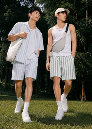 Quần Short Kaki Ống Rộng Airdry™ Hiệu Ứng Linen Sọc Mịn Thoáng Mát Nhẹ Nhàng - The No Style 202